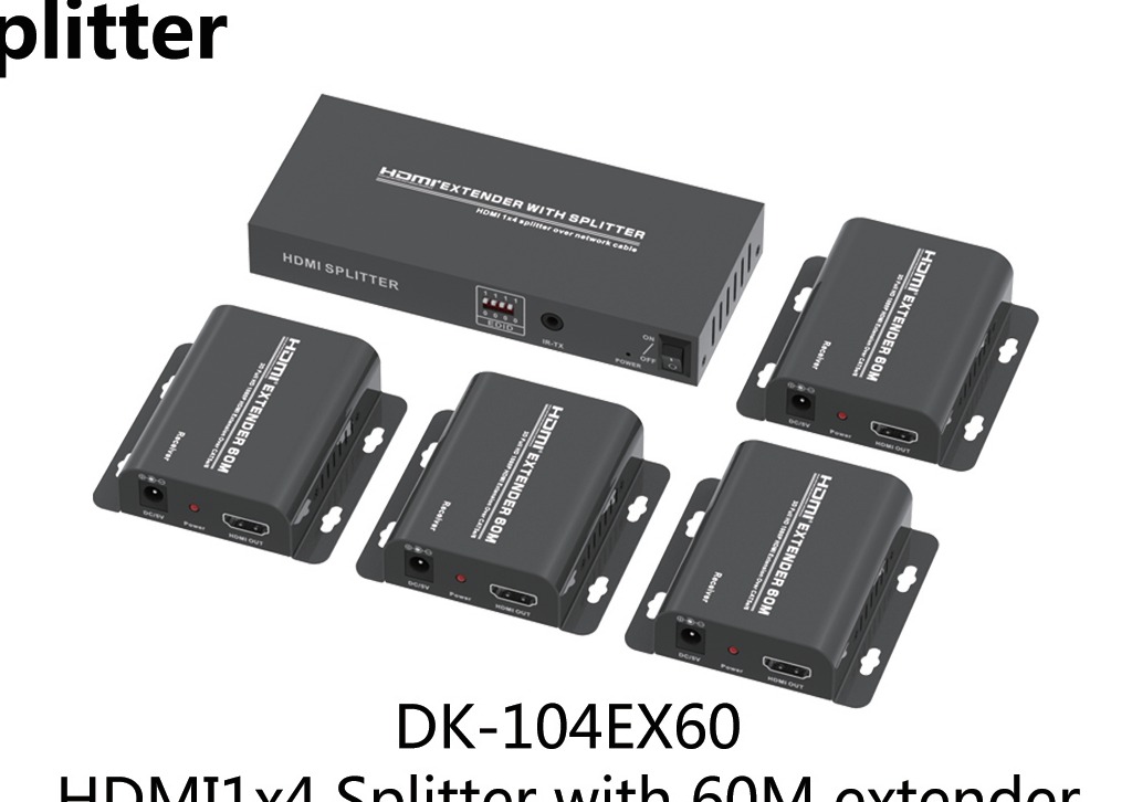 dk 104ex60 hdmi 1x4 hdmi 20 1.jpg HDMI 1x4 HDMI 2.0 4K@60Hz