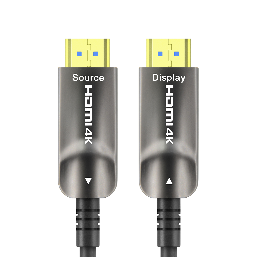 dk foc 05 4k fiber optic hdmi cable silver 1.png 4K Fiber Optic HDMI Cable Silver HDMI-HDMI (AOC) 4K@60Hz 18Gbps