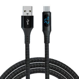 UAC-03-DNB usb-a to usb-c digital display nylon cable black